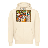Sandshell autumn sheeps Zipper Hoodie - Jasminsmagicworld