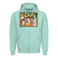 Seafoam autumn sheeps Zipper Hoodie - Jasminsmagicworld