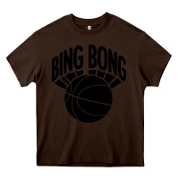 Chocolate Brown black bing bong Heavy Core Tee - linhVisuals