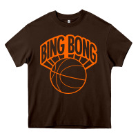 Chocolate Brown Bing Bong New York Heavy Core Tee - linhVisuals