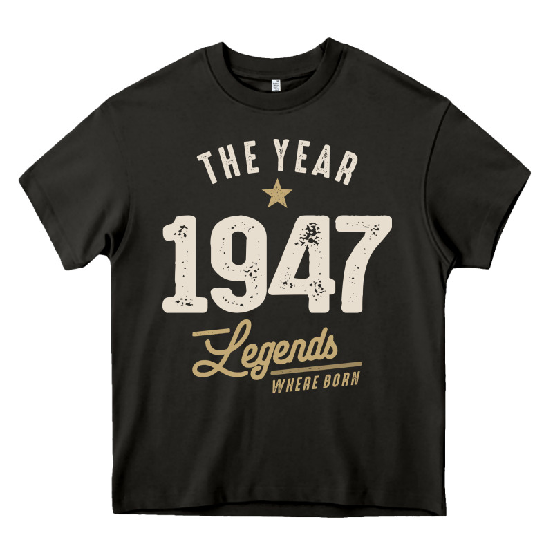 The Year 1947 - 75th Birthday Vintage Classic Heavy Core Tee by linhVisuals | Teevron