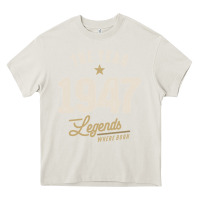 Cream The Year 1947 - 75th Birthday Vintage Classic Heavy Core Tee - linhVisuals