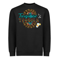 Black turquoise gemstone and taquila Heavyweight Sweatshirt - RanaPortraitStore