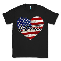 Black veteran heart american flag Classic Tee - BarkalooDesign