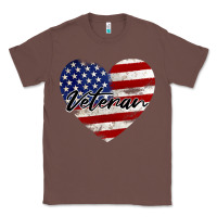 Chestnut veteran heart american flag Classic Tee - BarkalooDesign
