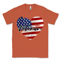 Copper veteran heart american flag Classic Tee - BarkalooDesign