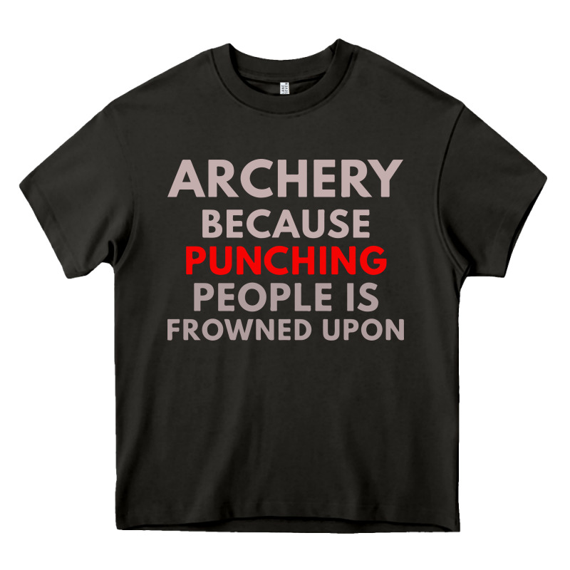 Archery Because Punching People Is Frowned Upon Heavy Core Tee by linhVisuals | Teevron
