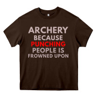 Chocolate Brown archery because punching people is frowned upon Heavy Core Tee - linhVisuals