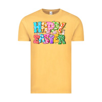 Vintage Mustard Happy Easter Vintage Tee - CowhideDigitalArt