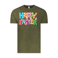 Vintage Olive Happy Easter Vintage Tee - CowhideDigitalArt