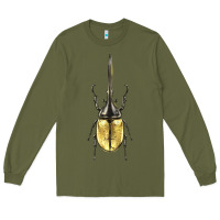 Army Green hercules beetle Long Sleeve Tee - LillyAllenDesigns