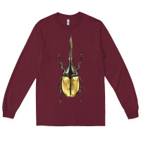 Burgundy hercules beetle Long Sleeve Tee - LillyAllenDesigns