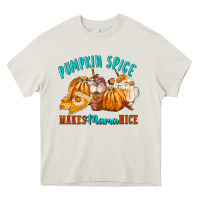 Cream Pumpkin Spice Make Mama Nice Heavy Core Tee - FaDigitalArtStudio