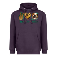 Plum Peace Love Bulldog Heavyweight Hoodie - Jasminsmagicworld