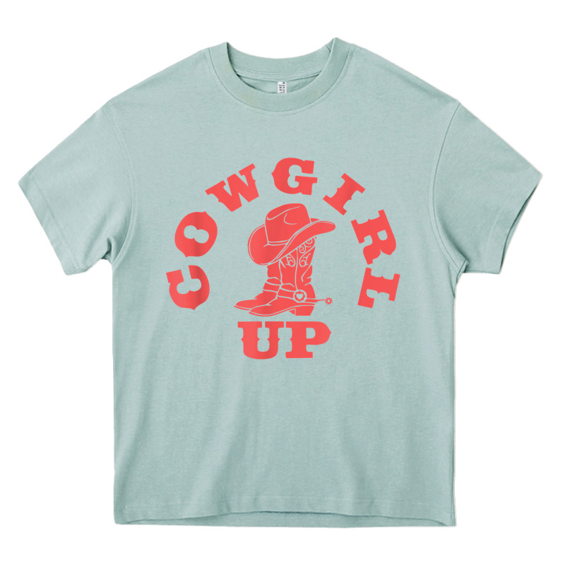 Cowgirl Up Leopad Hat Boot Rodeo Western Country Southern T Shirt Heavy Core Tee by linhVisuals | Teevron