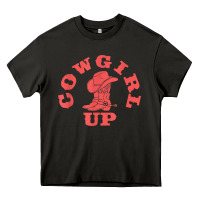 Cowgirl Up Leopad Hat Boot Rodeo Western Country Southern T Shirt Heavy Core Tee | Teevron