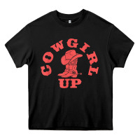 Black cowgirl up leopad hat boot rodeo western country southern t shirt Heavy Core Tee - linhVisuals