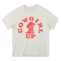 Cream cowgirl up leopad hat boot rodeo western country southern t shirt Heavy Core Tee - linhVisuals