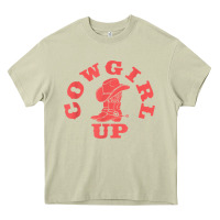 Mossy cowgirl up leopad hat boot rodeo western country southern t shirt Heavy Core Tee - linhVisuals