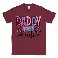 Burgundy daddy is my valentine Classic Tee - OliviaCreatesArt
