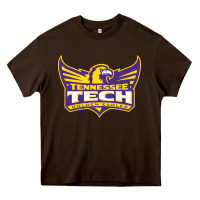 Chocolate Brown tennessee tech golden Heavy Core Tee - linhVisuals