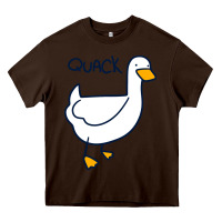 Chocolate Brown quack duck Heavy Core Tee - linhVisuals