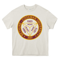 Cream bethune cookman Heavy Core Tee - linhVisuals