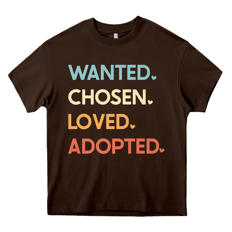 Adoption Day Announcement   Wanted Chosen Loved Adopted Premium T Shir Heavy Core Tee by linhVisuals | Teevron