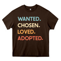 Chocolate Brown adoption day announcement   wanted chosen loved adopted premium t shir Heavy Core Tee - linhVisuals