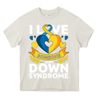 Cream down syndrome awareness month special needs love Heavy Core Tee - linhVisuals