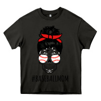 Asphalt Baseball Mom Skull Heavy Core Tee - linhVisuals