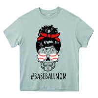 Baseball Mom Skull Heavy Core Tee | Teevron