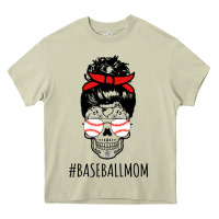 Mossy Baseball Mom Skull Heavy Core Tee - linhVisuals