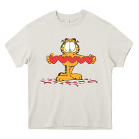 Cream garfiel Heavy Core Tee - linhVisuals