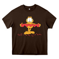 Chocolate Brown garfiel Heavy Core Tee - linhVisuals