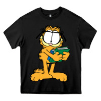 Black garfiel Heavy Core Tee - linhVisuals