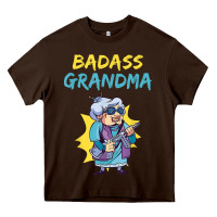 Chocolate Brown badass grandma family mother grandma t shirt Heavy Core Tee - linhVisuals