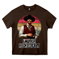 Chocolate Brown i'm your huckleberry Heavy Core Tee - linhVisuals