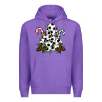 Purple soccer tree Christmas Premium Hoodie - RanaPortraitStore