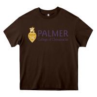 Chocolate Brown college of chiropractic Heavy Core Tee - linhVisuals