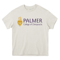 Cream college of chiropractic Heavy Core Tee - linhVisuals
