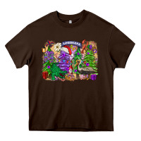 Chocolate Brown Christmas Louisiana Mardi Gras trees Heavy Core Tee - FaDigitalArtStudio