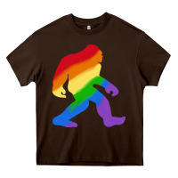 Chocolate Brown bigfoot t  shirt rainbow bigfoot t  shirt Heavy Core Tee - linhVisuals