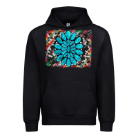 Black cowhide and serape gemstone background Urban Hoodie - RanaPortraitStore