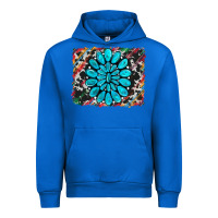 Cobalt cowhide and serape gemstone background Urban Hoodie - RanaPortraitStore