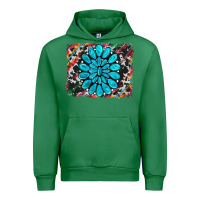 Emerald cowhide and serape gemstone background Urban Hoodie - RanaPortraitStore