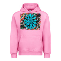 Fuchsia Pink cowhide and serape gemstone background Urban Hoodie - RanaPortraitStore