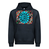Navy cowhide and serape gemstone background Urban Hoodie - RanaPortraitStore