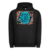 Pigment Black cowhide and serape gemstone background Urban Hoodie - RanaPortraitStore
