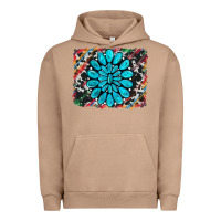 Pigment Burro cowhide and serape gemstone background Urban Hoodie - RanaPortraitStore